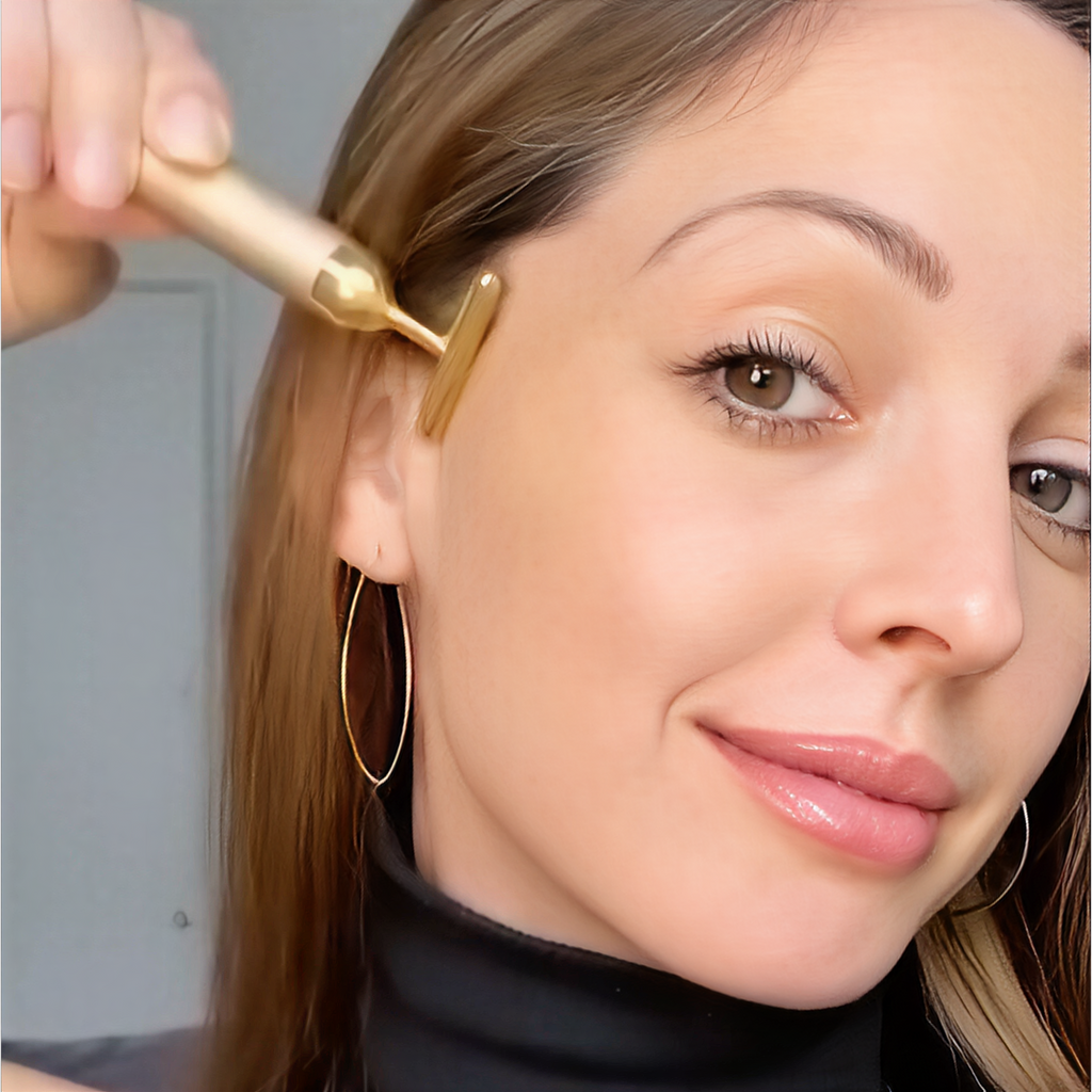 Massageador Facial Gold Vibratório Anti Rugas