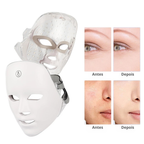 Máscara LED 7 Cores Fóton Terapia Antirrugas e Acne