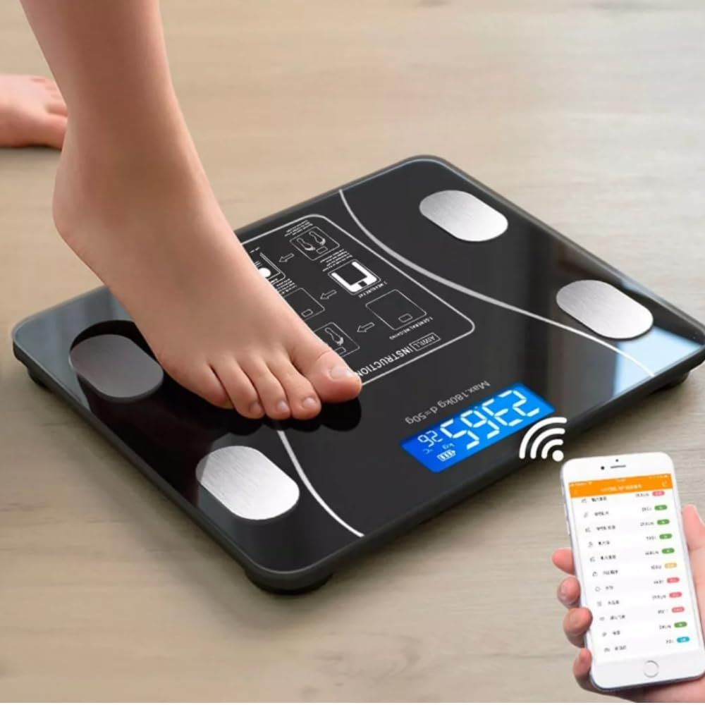 Balança de Bioimpedância Corporal Bluetooth Digital