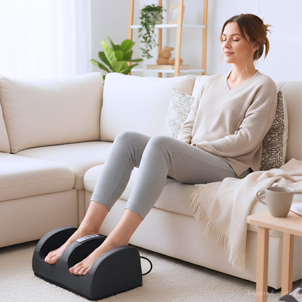 Massageador Elétrico de Pés Shiatsu com Aquecimento