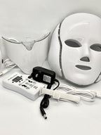 Máscara de LED Facial e Pescoço 7 Cores – Fototerapia Rejuvenescedora Profissional