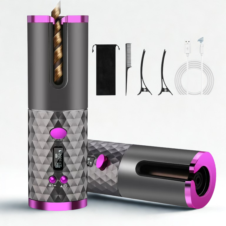 Modelador de Cachos Sem Fio com Revestimento Cerâmico