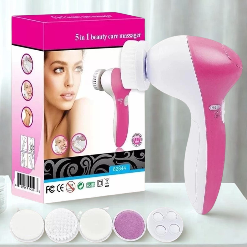 Escova Facial Elétrica 5 em 1 – Limpeza e Massagem