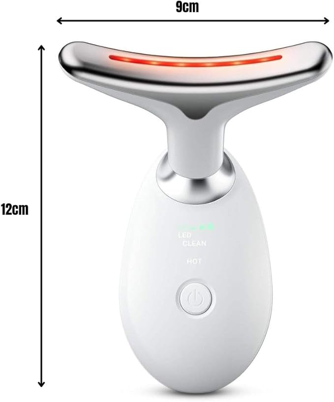 Massageador Rejuvenescedor LED para Pescoço e Rosto — Anti-Rugas