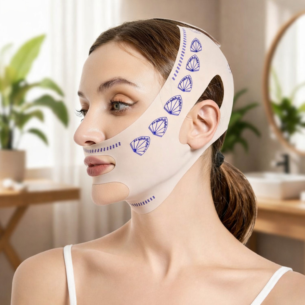 Máscara Facial para Efeito Lifting e Marcação de Contorno